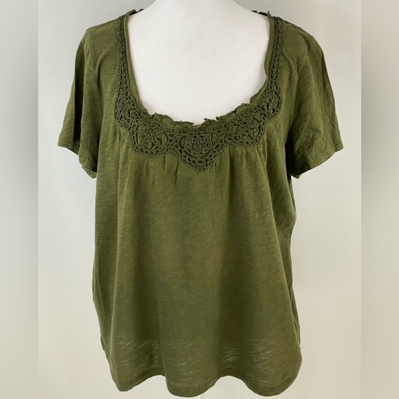 Talbots Tops - EUC Talbots Cotton Green Tee, 2XP